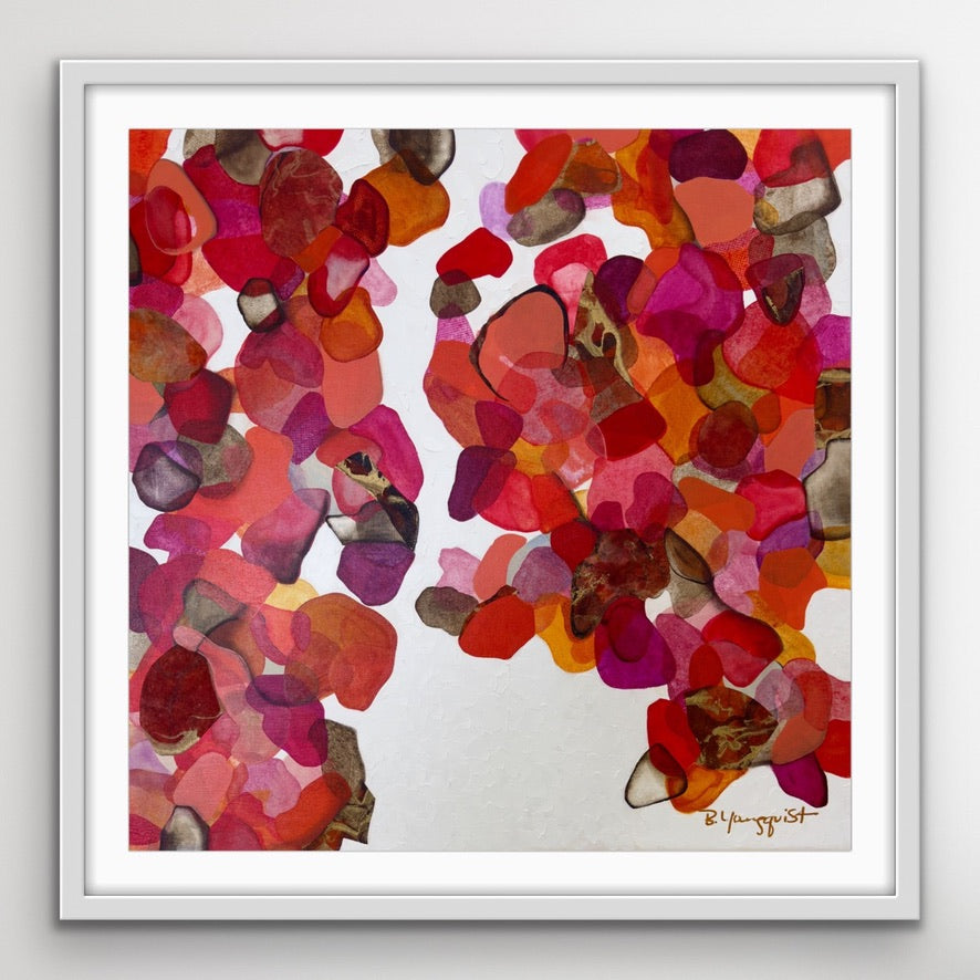 Beautiful abstract fine art print using the highest quality archival papers and inks featuring the original painting "Migration" from B.Youngquist Art perfect for interior design and home decor.