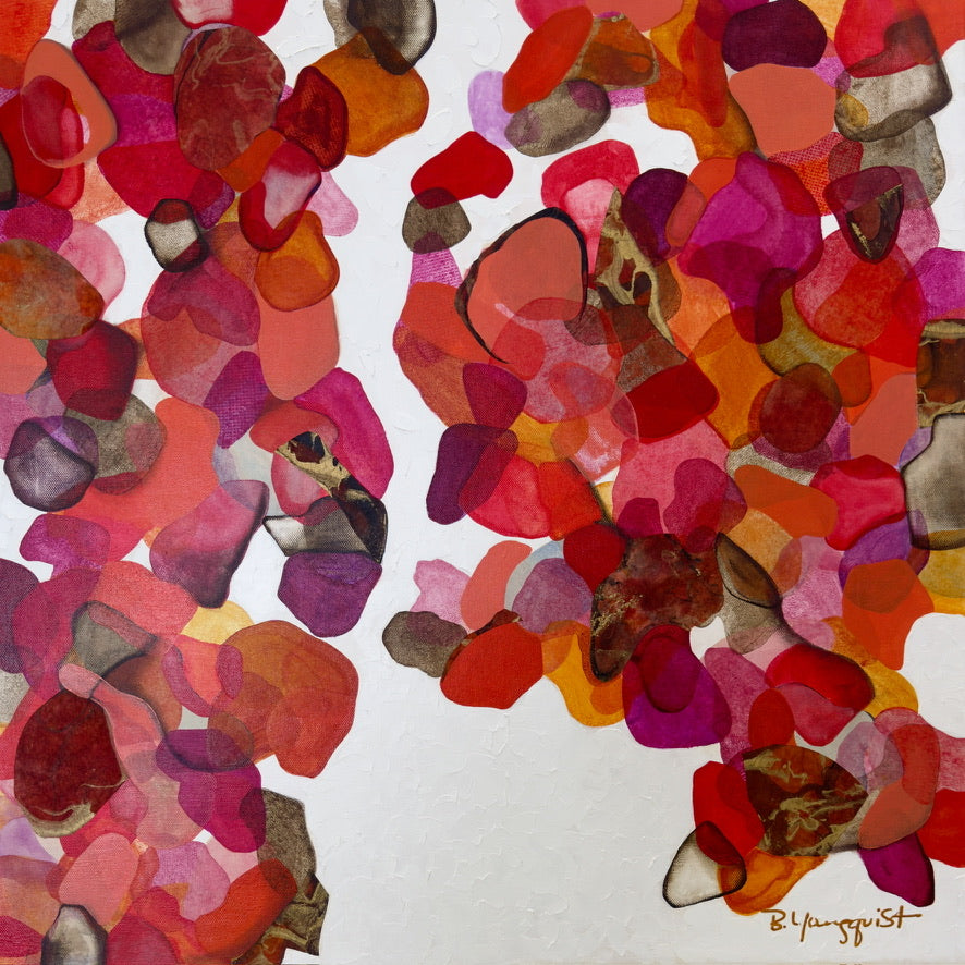 Contemporary abstract artwork from B.Youngquist Art featuring warm autumn shades titled "Migration"