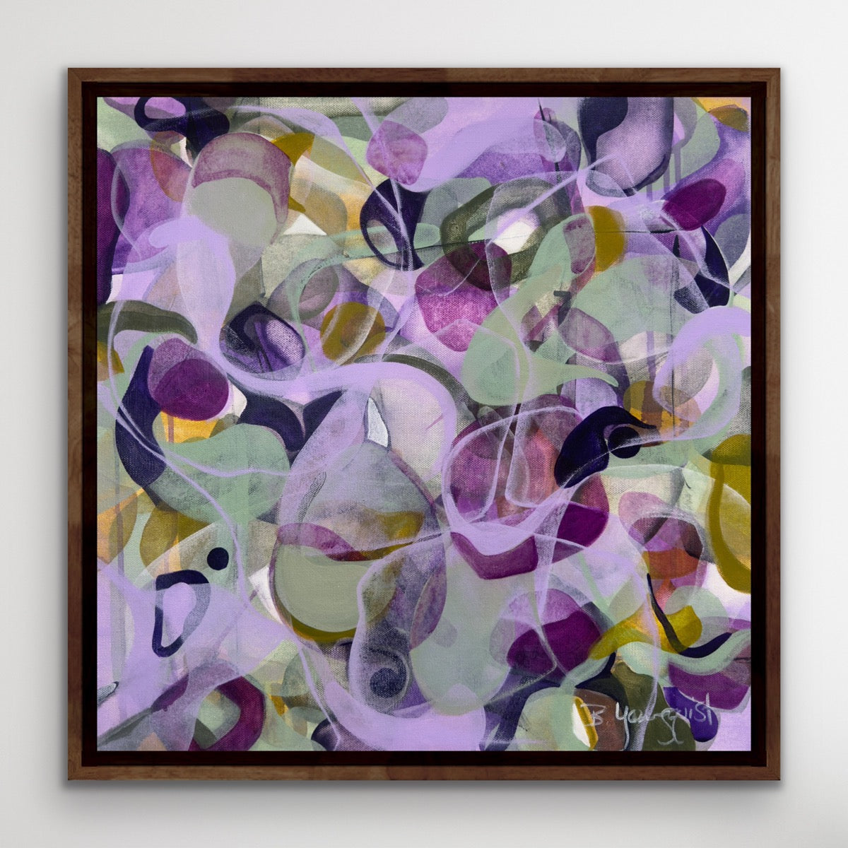 purple-abstract-artwork-framed