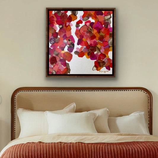 Migration Red Nature Inspired Abstract Original Painting