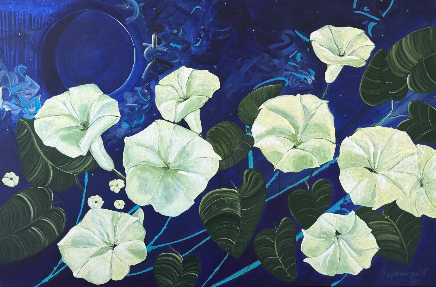 Moonbound- Moonflower Painting