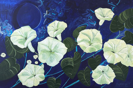 Moonbound- Moonflower Painting