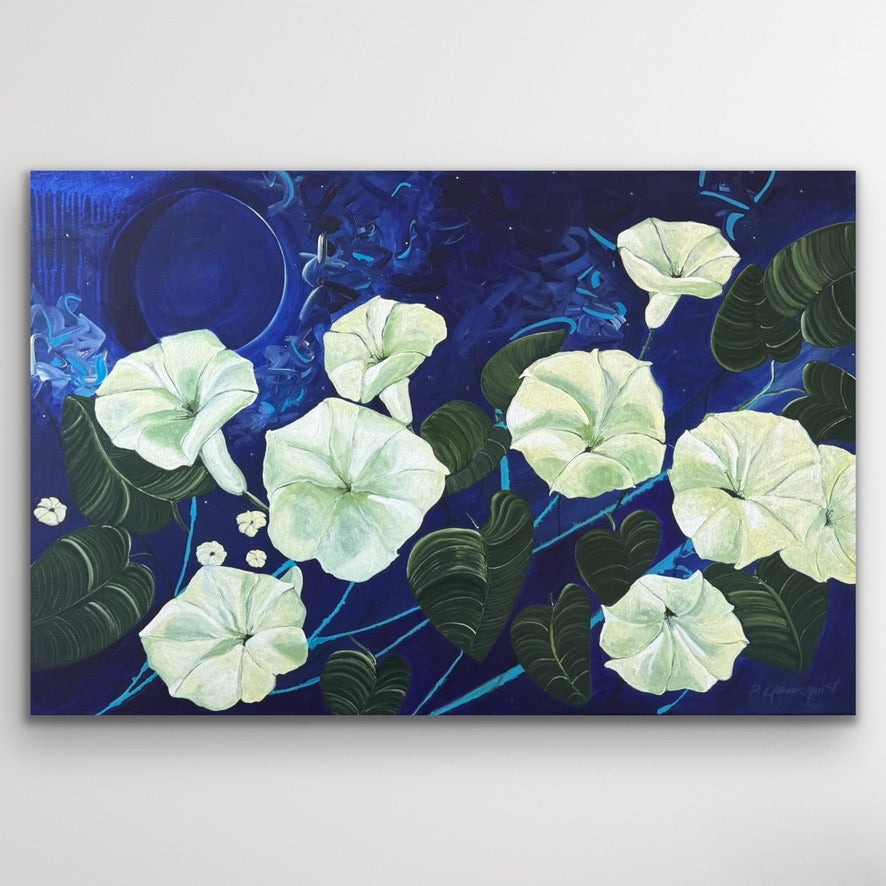 Moonbound- Moonflower Painting