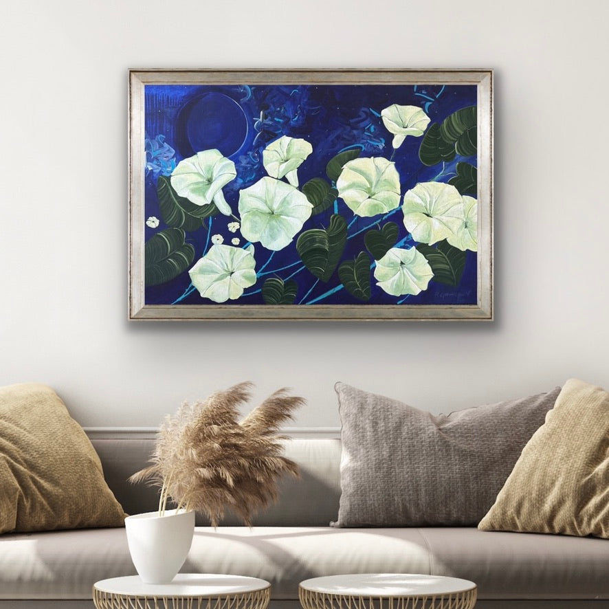 Moonbound- Moonflower Painting