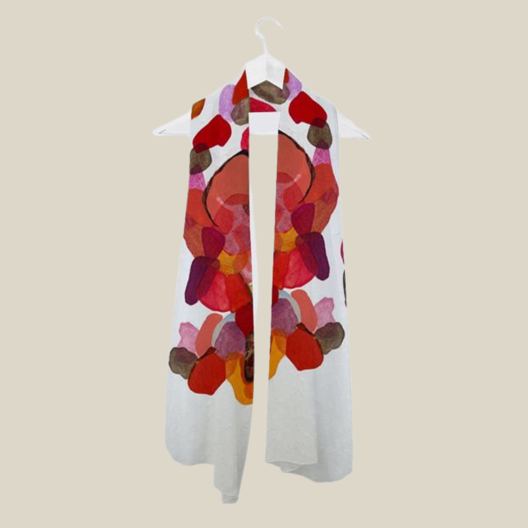 Luxury exclusive artwear scarves abstract art by B.Youngqist Art. Perfect gift for travel or leisure and the woman who has everything.