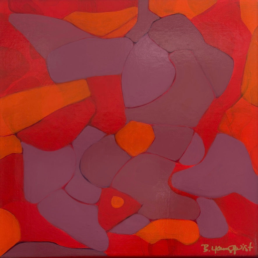 A vibrant and bold original abstract artwork inspired by an intense sunrise from the artist B. Youngquist Art.