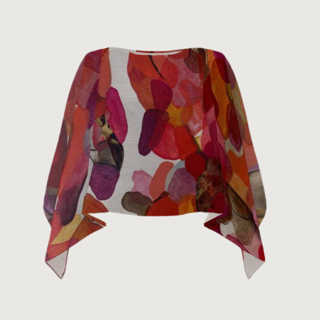 A luxury soft knit shawl perfect for travel or leisure exclusive artwork by B.Youngquist Art.