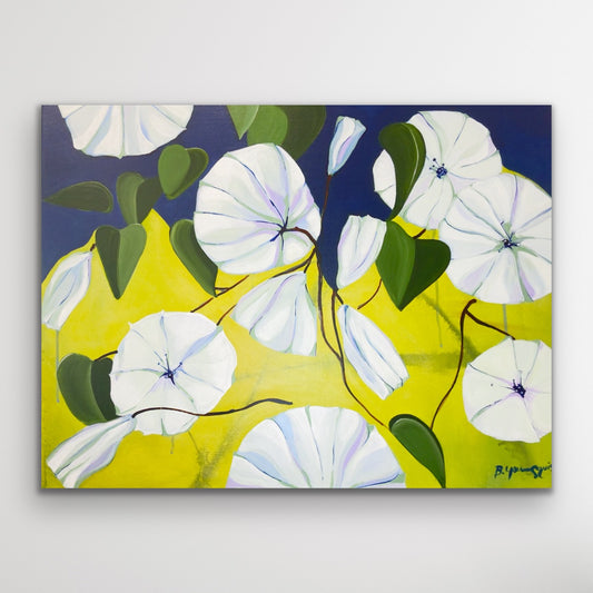 Symbolic abstract art exploring the symbology of moonflowers and intuition